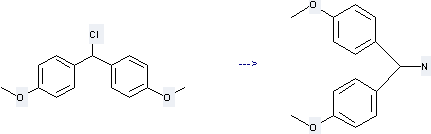 The Benzenemethanamine, 4-methoxy-α-(4-methoxyphenyl)- can be prepared by Chloro-bis-(4-methoxy-phenyl)-methane.